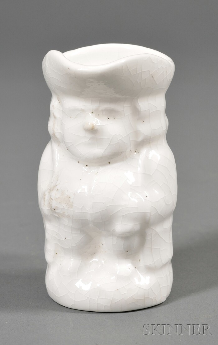 Appraisal: Small White Porcelain Toby Jug attributed to Bennington Pottery Bennington