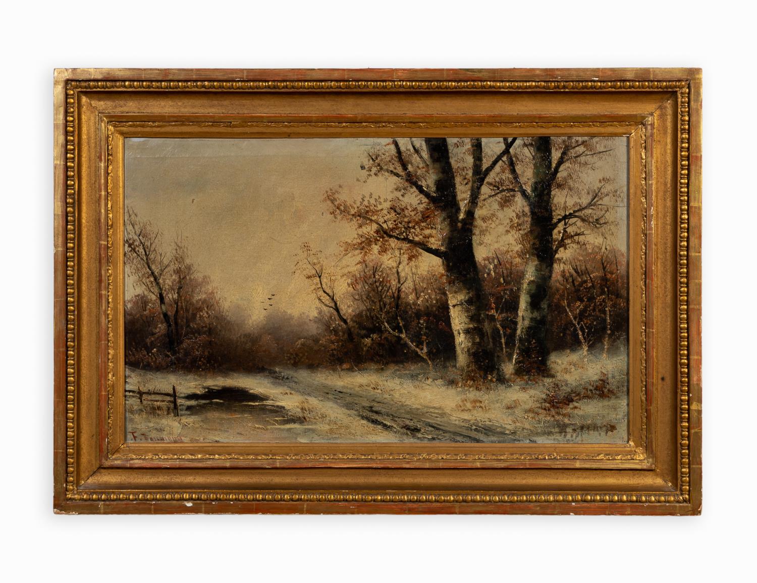 Appraisal: TH C CONTINENTAL FALL FOREST LANDSCAPE O C Continental school