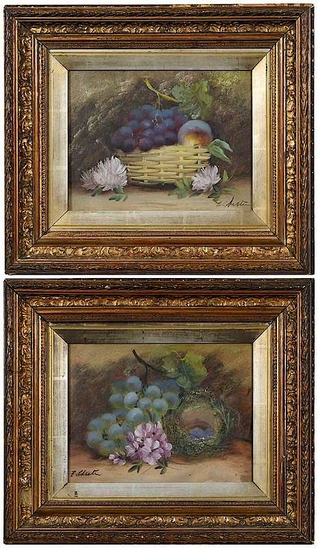 Appraisal: Gertrude Chester Cuba California - Pair of Still Lifes- Birds