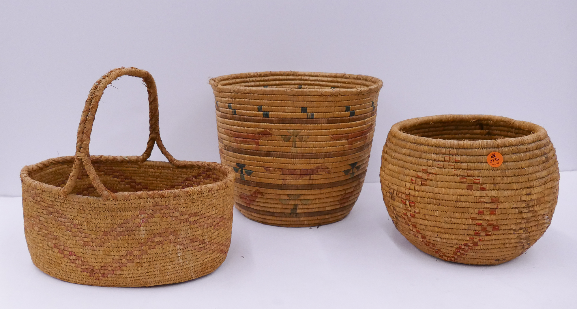 Appraisal: pc Old Alaskan Large Indian Baskets- Largest ''