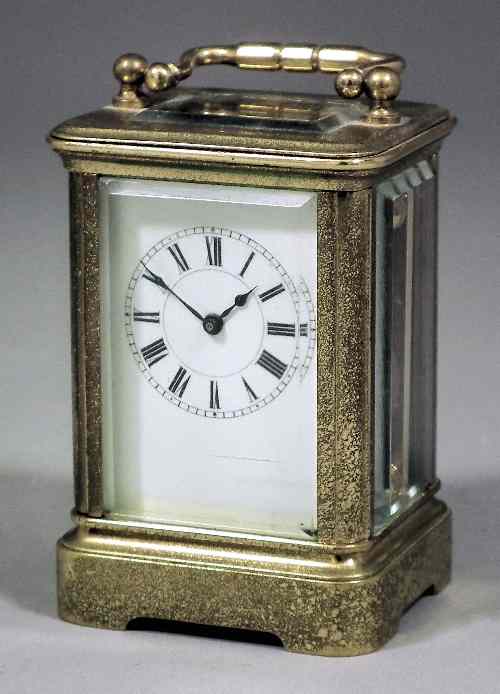 Appraisal: A French miniature carriage timepiece by Henri Jacob No the