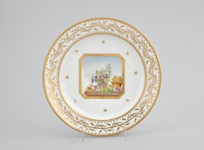 Appraisal: A Hand Painted Soft Paste Porcelain Cabinet Plate Measuring approx