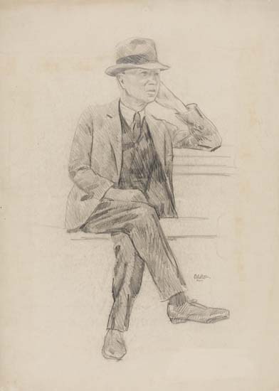 Appraisal: CHARLES H ALSTON - Seated Man Pencil on wove paper