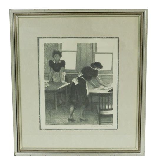 Appraisal: Raphael Soyer Russian American - Waitresses lithograph black and white