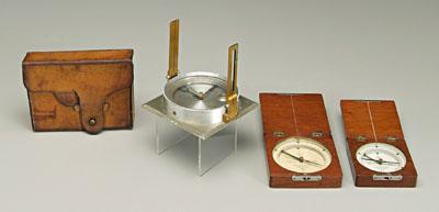 Appraisal: Three compasses Two Gurley pocket compasses one marked quot US