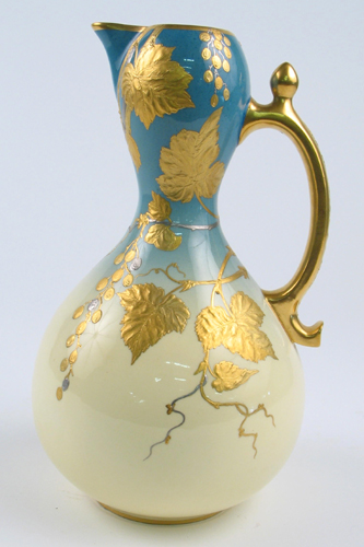 Appraisal: A BRITISH MINTON FINE PORCELAIN PITCHER JUG the fire polished