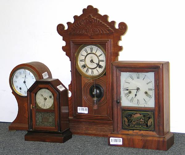 Appraisal: A group of four American mantel clocks second half th