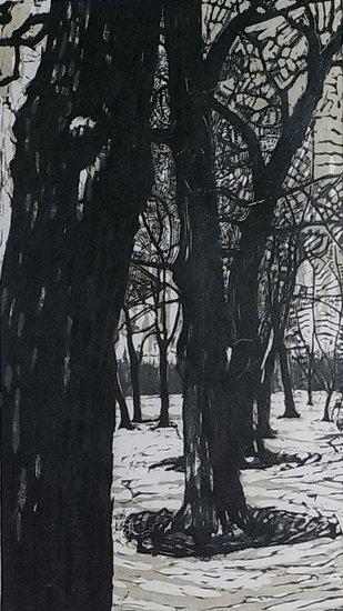 Appraisal: CHRISTOPHER BRAMHAN British b Trees in winter signed and dated