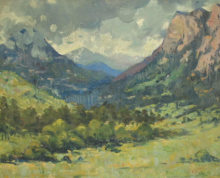 Appraisal: ARTHUR LOUIS HELWIG OIL ON CANVAS Ohio - Impressionist mountain