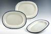 Appraisal: PLATTERS - Three early th C Leedsware serving platters with