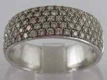 Appraisal: A white metal tests carat gold pave set diamond ring