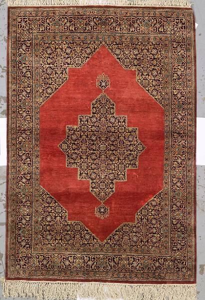 Appraisal: A silk Qum rug Central Persia late th century size