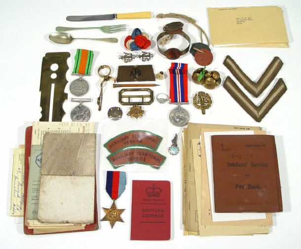 Appraisal: World War II military medal group comprising - War medal