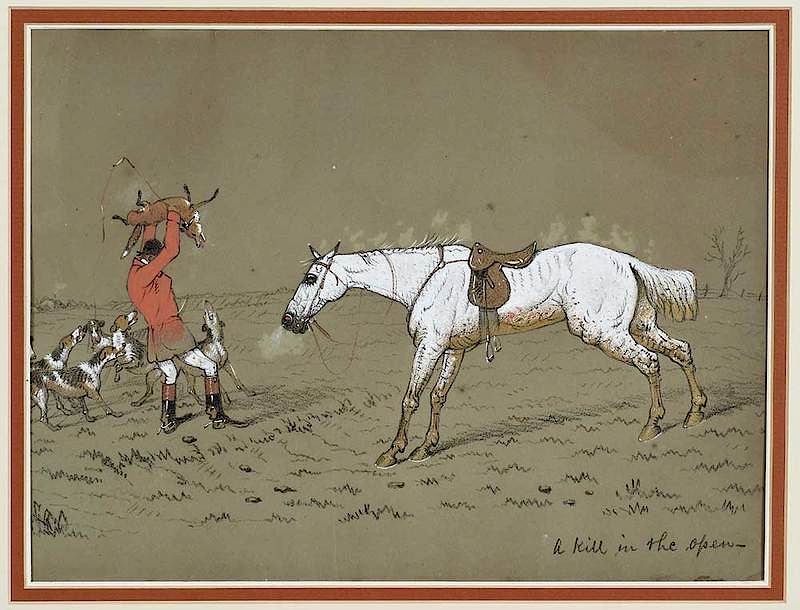 Appraisal: Attributed to Cecil Aldin British A Kill in the Open