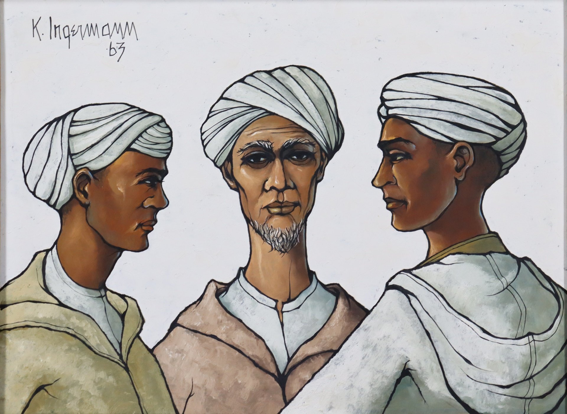 Appraisal: KEITH INGERMANN AMERICAN - The brothers of Arakesh Oil on