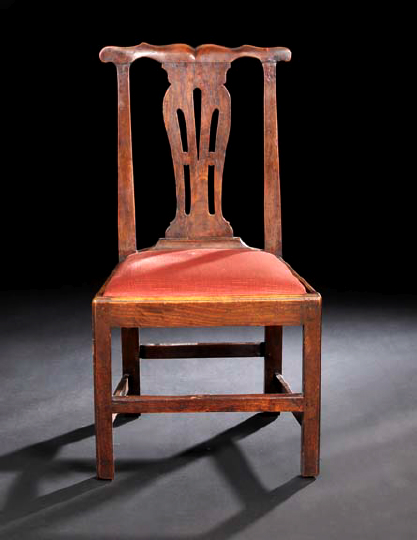 Appraisal: Country English Mahogany George III-Style Sidechair th century the shaped