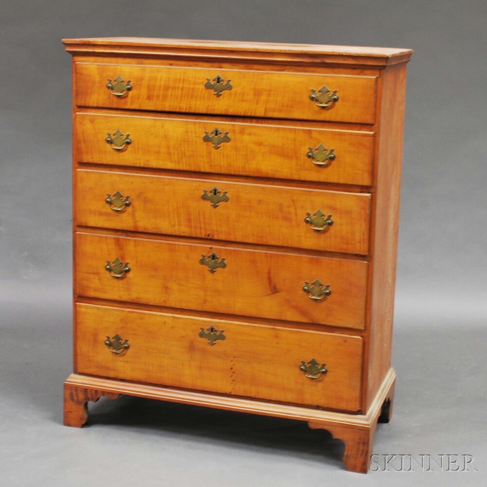 Appraisal: Maple Tall Chest New England late th century the molded