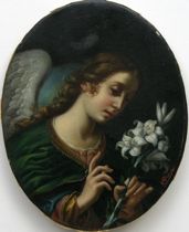 Appraisal: Italian circa mid late th Century Annunciation Angel Oil on