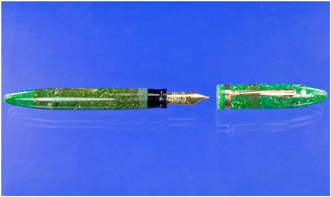 Appraisal: Sheaffer A Sheaffer Balance oversize in jade with lever and