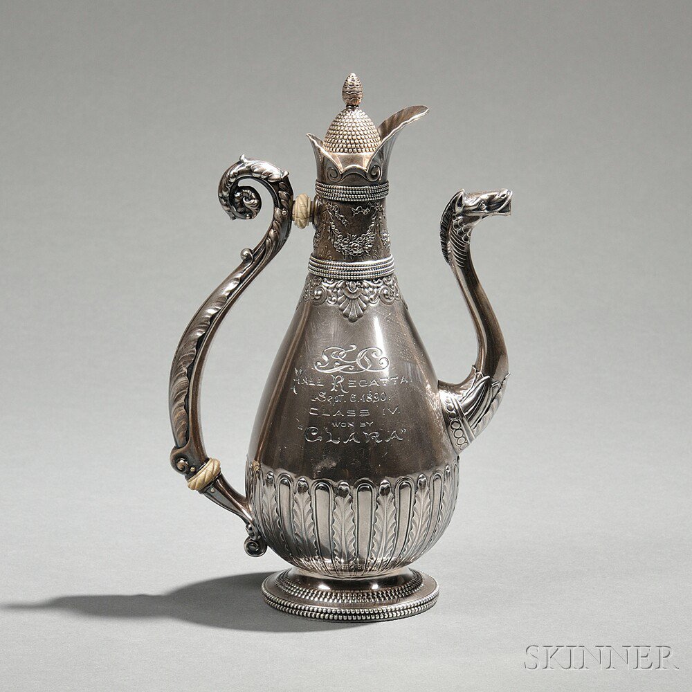 Appraisal: Gorham Sterling Silver Larchmont Yacht Club Trophy Coffeepot Providence Rhode