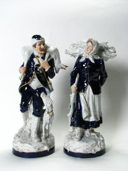 Appraisal: Pair of Royal Dux porcelain figures one depicting a woman