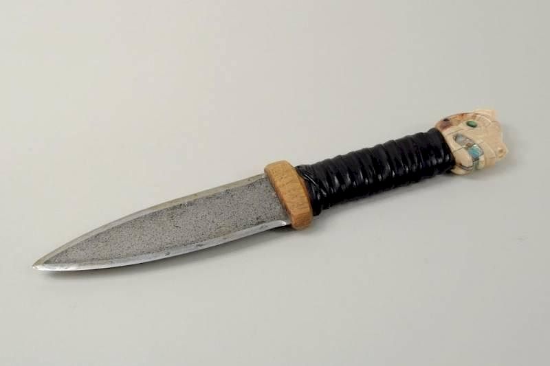 Appraisal: NW Coast Marine Ivory Abalone Dagger Contemporary Northwest coast dagger