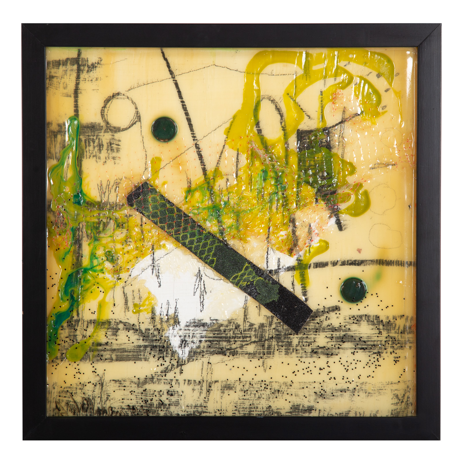 Appraisal: JOYCE WELLMAN UNTITLED ABSTRACT MIXED MEDIA American b Mixed media