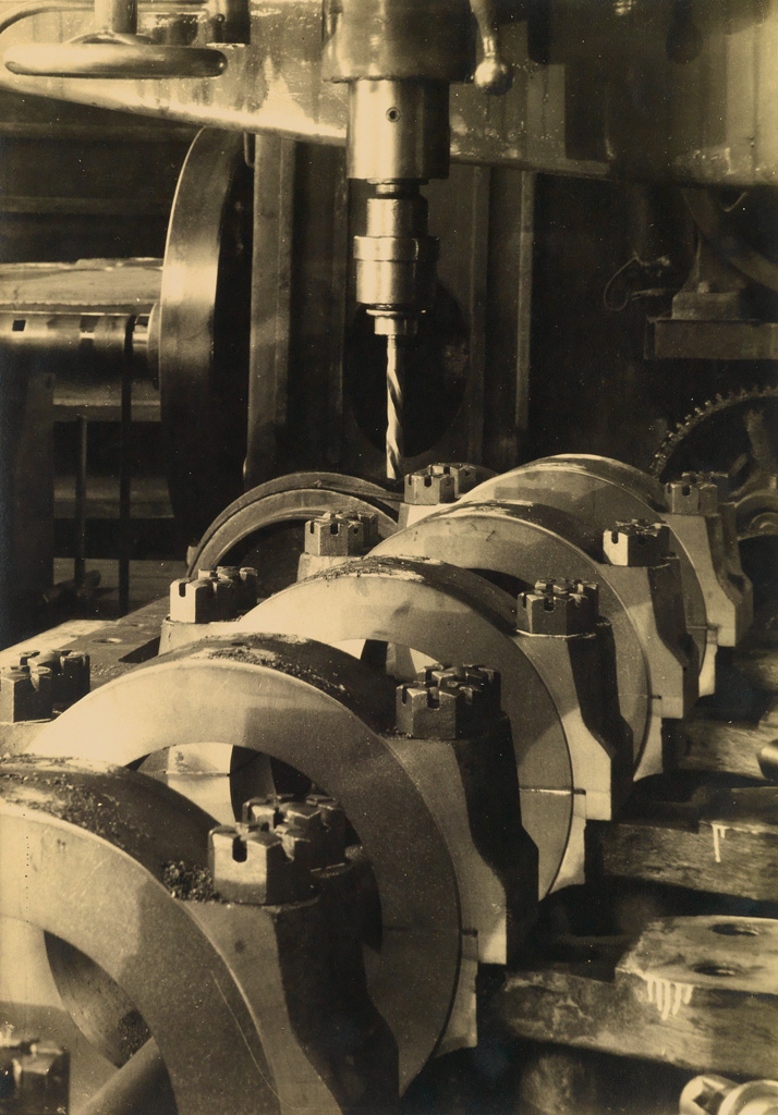 Appraisal: BOURKE-WHITE MARGARET - Industrial abstraction Warm-toned silver print x inches