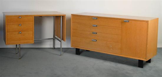 Appraisal: George Nelson for Herman Miller Desk and Credenza chrome frame