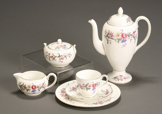 Appraisal: Wedgwood 'Devon Sprays' Dessert Service Pattern W Modern Consisting of