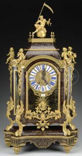 Appraisal: IMPORTANT ROCOCO REVIVAL BOULLE MARQUETRY SHELF CLOCK IMPORTANT ROCOCO REVIVAL