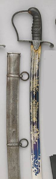 Appraisal: A British Pattern light cavalry officer's saber by Osborne amp