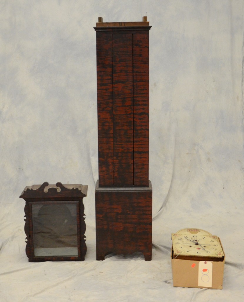 Appraisal: Rosewood grained pine tall clock by Riley Whiting Winchester CT