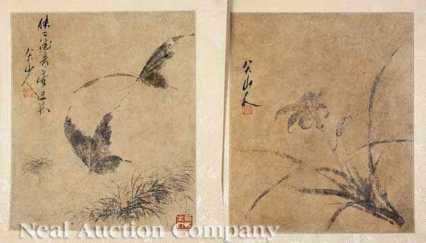 Appraisal: Asian School a set of eight album leaves including Orchid