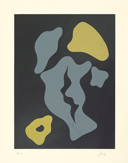 Appraisal: JEAN ARP Cuillette Color woodcut x mm x inches full