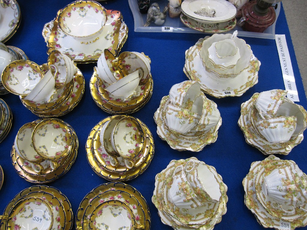 Appraisal: Lot comprising Paragon China teaset and a Cauldon China teaset