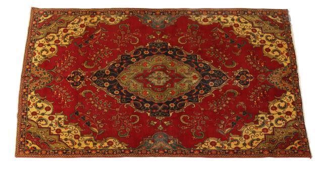 Appraisal: Hand-tied Persian Tabriz rug approx ' l '