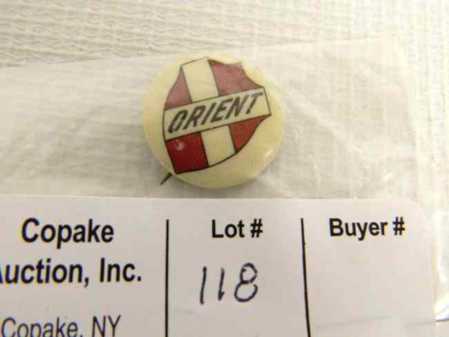 Appraisal: c Orient pin back button manufactured by Whitehead and Hoag