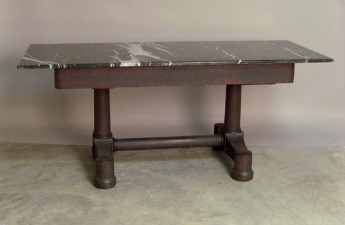 Appraisal: Empire marble top console table h w