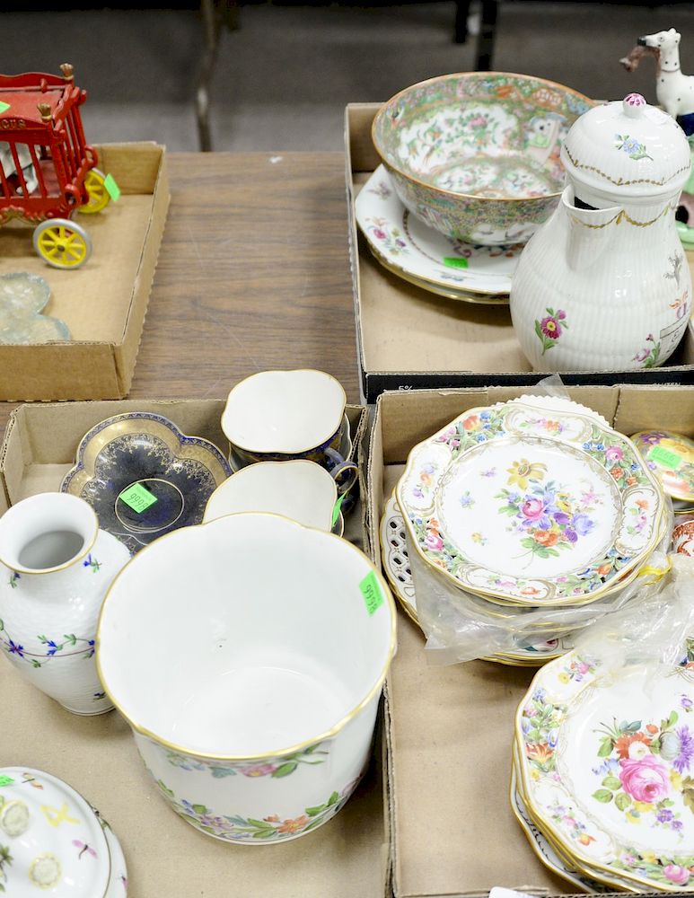 Appraisal: Three tray lots of include Dresden luncheon plates cups saucers