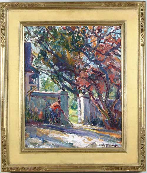 Appraisal: EMILE ALBERT GRUPPE American - THE GATE HOUSE Oil on