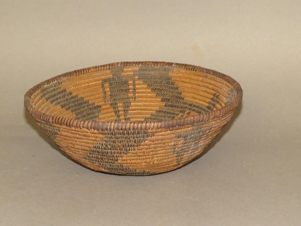 Appraisal: PRAIRIE GRASS BOWLca late th century tight woven coiled prairie