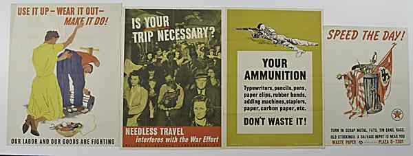 Appraisal: Group of Wartime Assistance Posters Lot of Sixteen Relating to