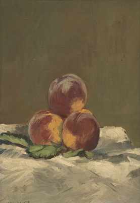 Appraisal: Frederick Hale McDuff American - Three Peaches Oil on canvasboard