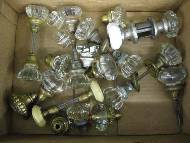 Appraisal: Lot of Old Door Knobs glass brass