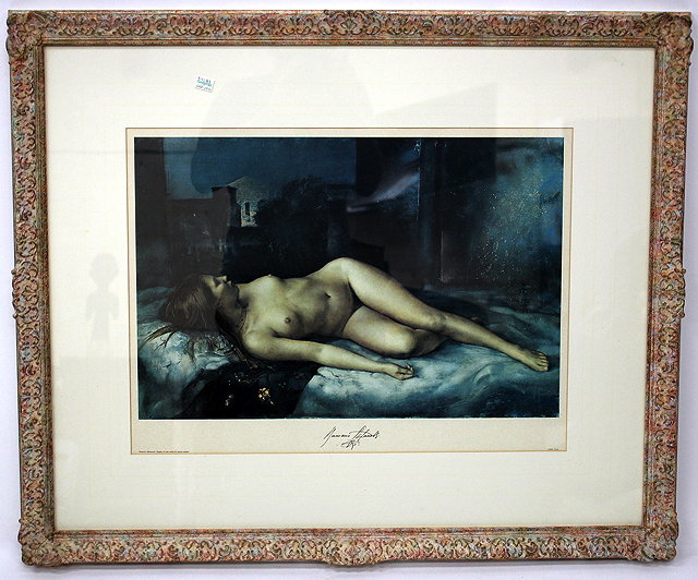 Appraisal: TWO PRINTS OF NUDE STUDDIES each glazed and framed cm