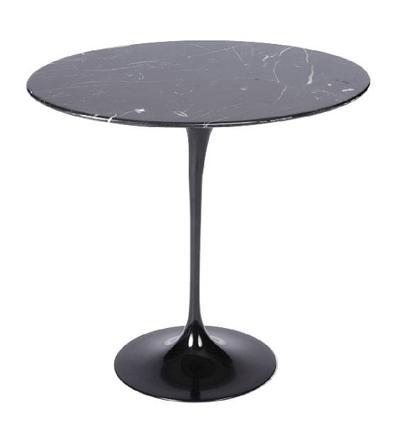 Appraisal: An Eero Saarinen pedestal group metal and marble side table