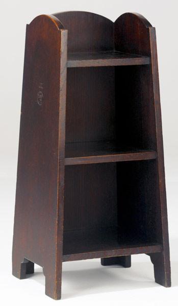 Appraisal: ROYCROFT Magazine stand with canted sides and gallery top Complete