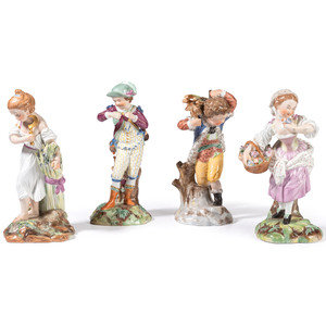 Appraisal: Four Royal Copenhagen Porcelain Figures Allegorical of Seasons Circa s