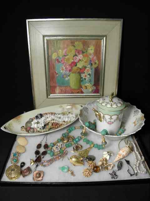 Appraisal: Tray lot of assorted ladies costume jewelry plus more Includes